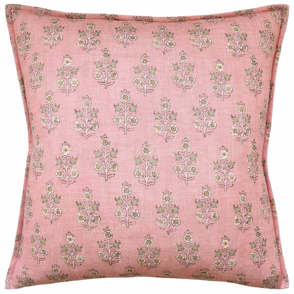 Poppy Sprig Pillow (Blush)