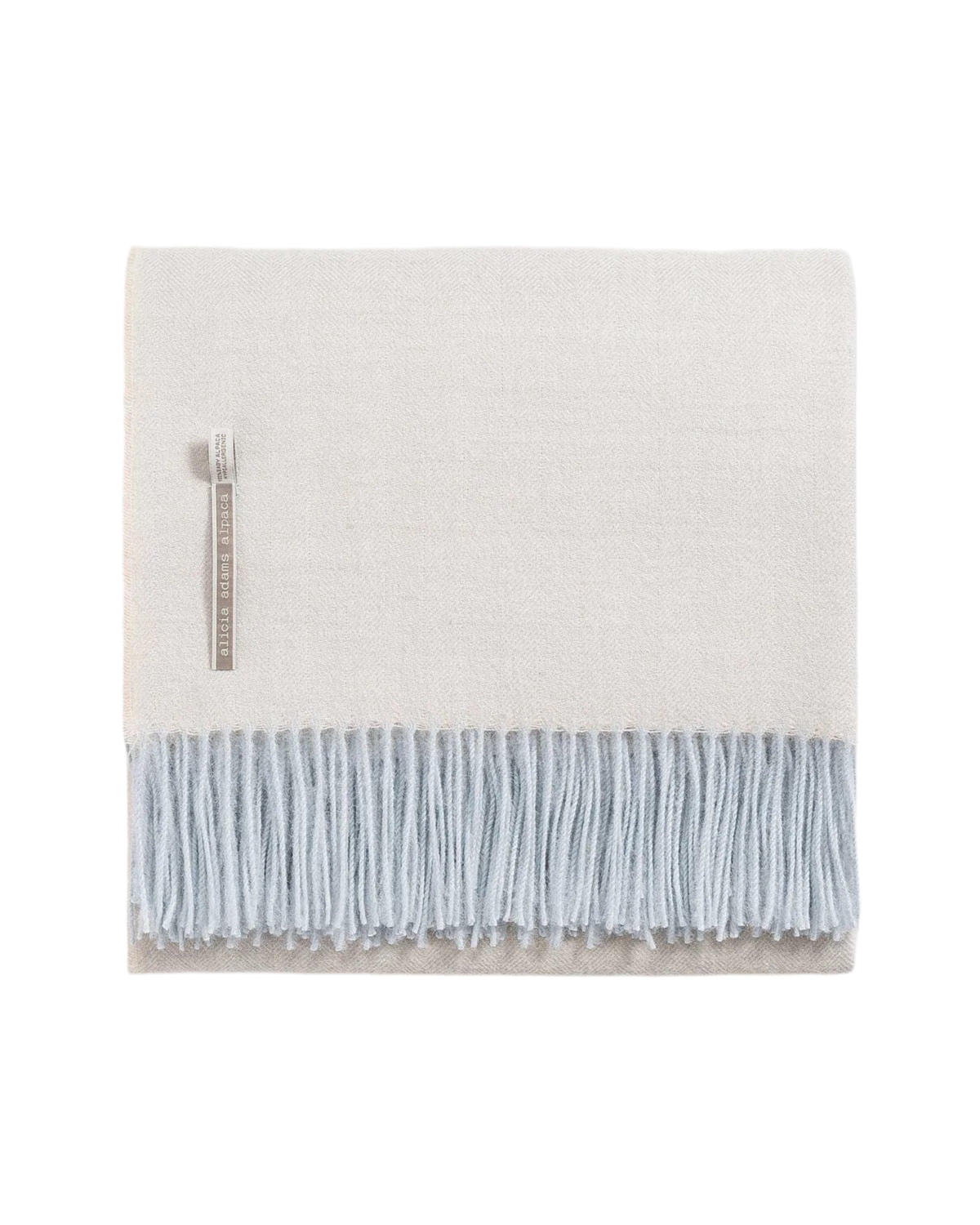 Alpaca Throw, Herringbone Arctic