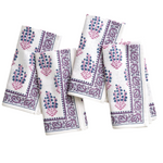 Load image into Gallery viewer, Sagar Blue &amp; Magenta Napkin, S/4
