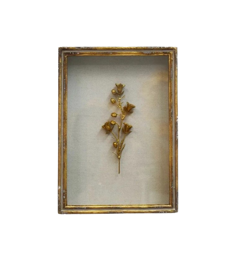 Framed Rampion Bell Flower, Gold