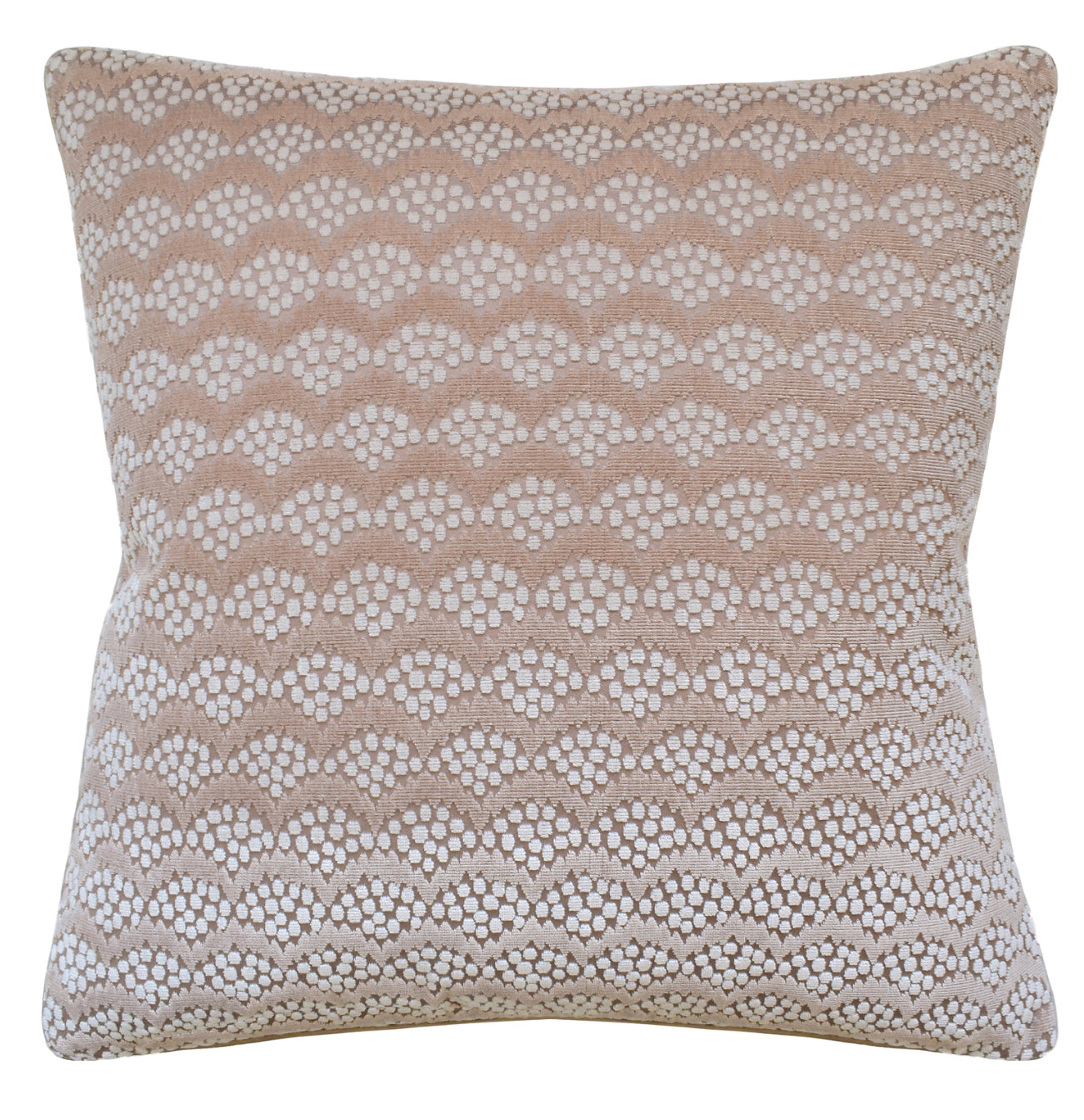 Pollen Cut Velvet Pillow, Soft Clay