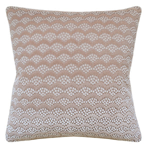 Pollen Cut Velvet Pillow, Soft Clay