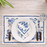 Load image into Gallery viewer, Pom Bells Wedgewood Napkin | Set of 4
