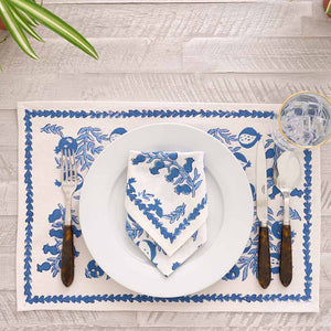 Pom Bells Wedgewood Napkin | Set of 4