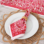 Load image into Gallery viewer, Crimson Blossom Napkin, Set of 4
