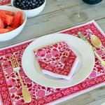 Load image into Gallery viewer, Crimson Blossom Napkin, Set of 4
