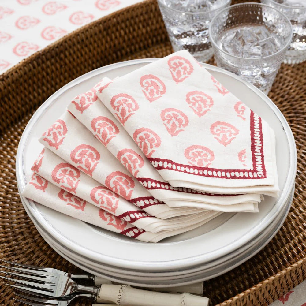 India Hicks Home Carnation Blush Napkin | Set of 4