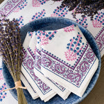 Load image into Gallery viewer, Sagar Blue &amp; Magenta Napkin, S/4
