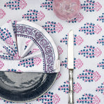 Load image into Gallery viewer, Sagar Blue &amp; Magenta Napkin, S/4
