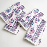 Load image into Gallery viewer, Sagar Blue &amp; Magenta Napkin, S/4
