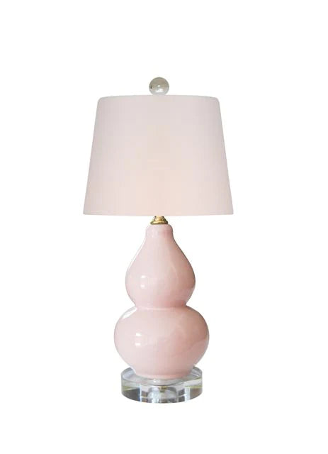 MINI SOFT PINK DOUBLE GOURD LAMP, Pink
