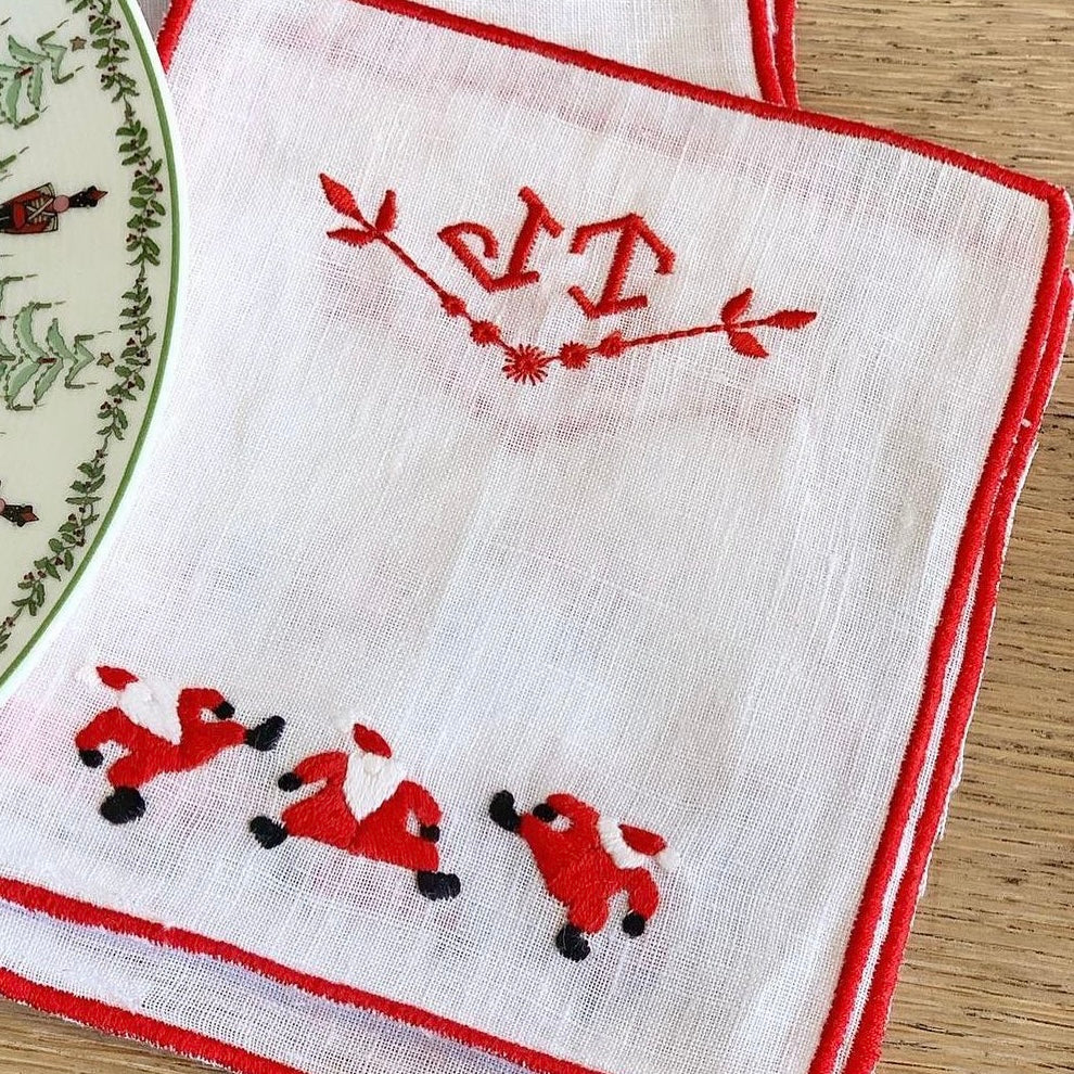 Dancing Santa Cocktail Napkins (set of 4)