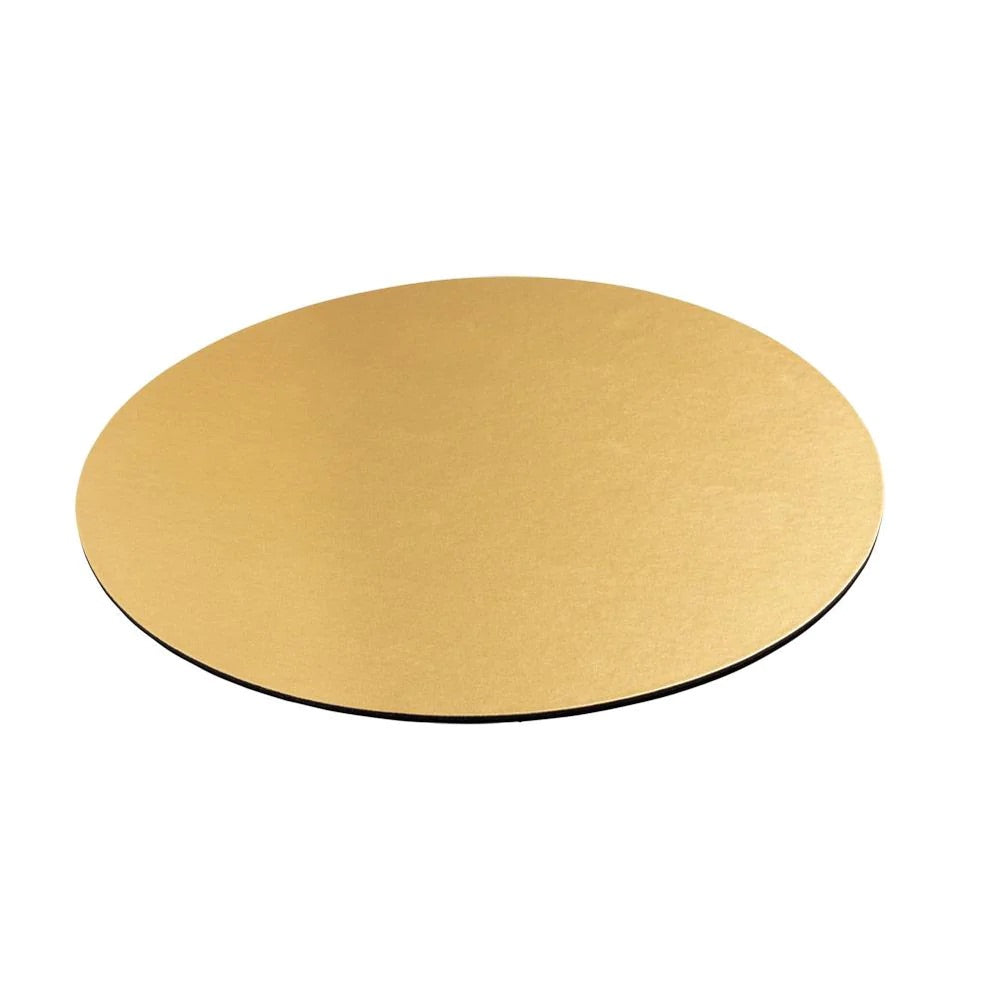 Caspari Luster Felt-Backed Round Placemat – Gold