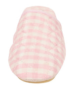 Load image into Gallery viewer, Sari Pink Quilted Gingham Silk Slipper
